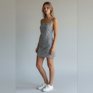 Black and White Checkered Dress